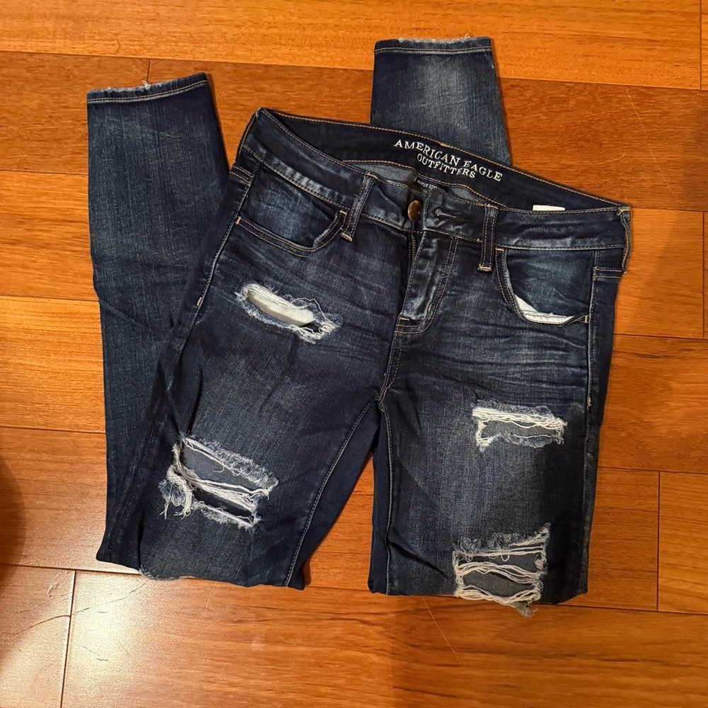 American Eagle Jegging in Dark Blue